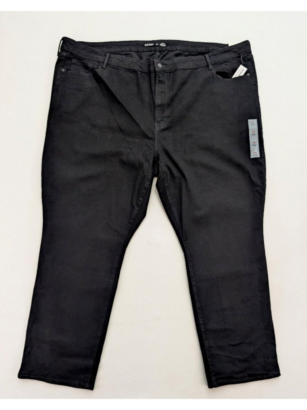 Old Navy Women's Jeans Plus Size 30 Power Slim Straight Mid Rise Black NEW